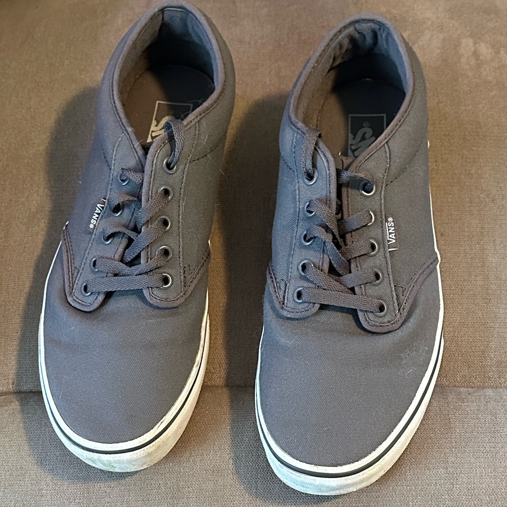 Vans Men's Dark Grey Sneakers, size 10.5